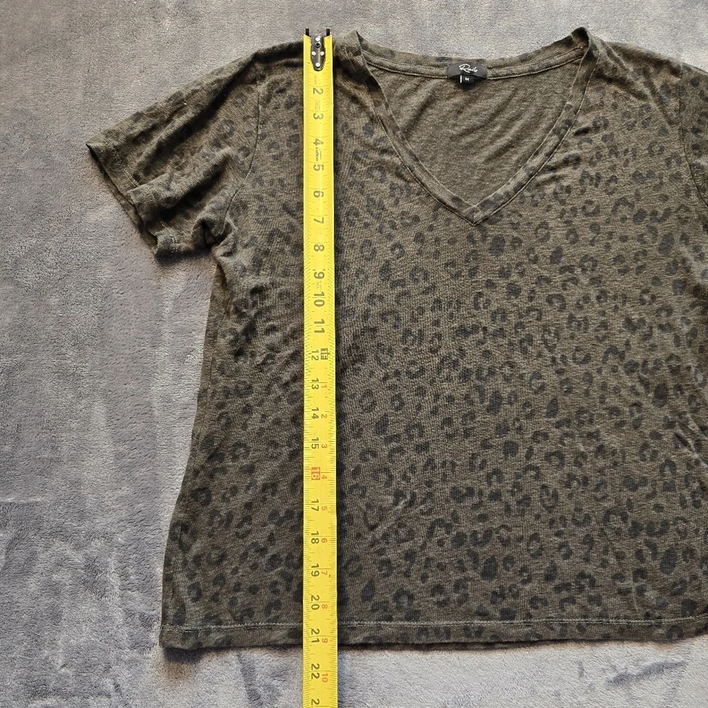 Rails Cara Spotted Military Linen Blend Tee Size Medium